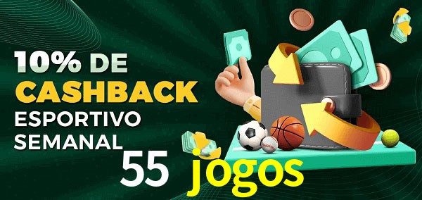 10% de bônus de cashback na 55 jogos