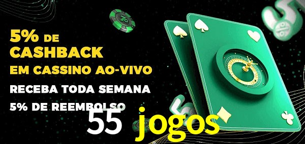 Promoções do cassino ao Vivo 55 jogos